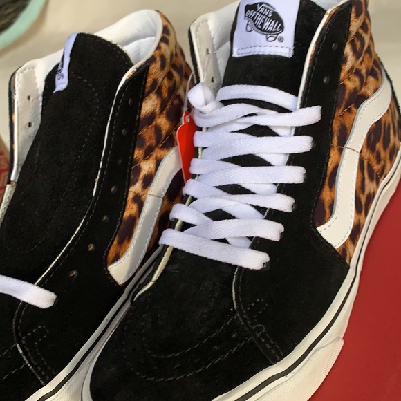 VANS SK8-HI LEOPARD BLACK/TRUE WHITE WMNS - Picture 13 of 16
